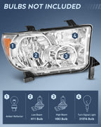 Nilight Headlight Assembly Compatible with Toyota Tundra 2007-2013