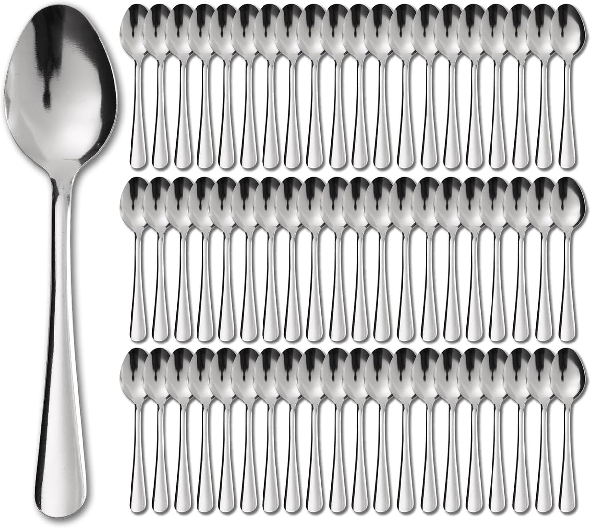 Windsor 60-Piece Set Stainless Steel Teaspoons, Tea Spoons