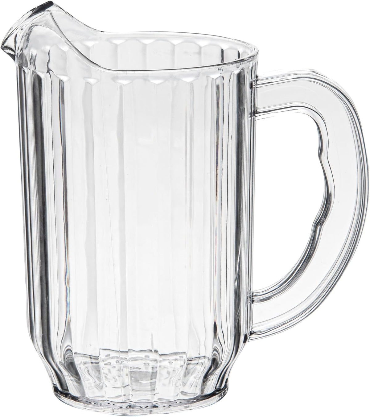 32 oz Clear Plastic Water Pitcher, Contoured Lip, 1 Count