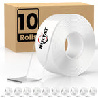 100 Feet Double Sided Tape Heavy Duty, Nano Reusable, Removable, Washable Double Stick Tape for Wall, Clear
