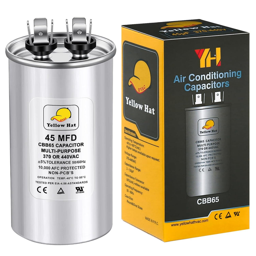 45 uF 45 MFD ±5% 370V/440V CBB65 Run Round Capacitor for AC