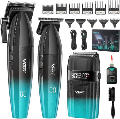 640S3 Professional 3 in 1 Hair Cutting Kit, 9000RPM Hair Clippers for Men Professional Hair Trimmer & Foil Shavers