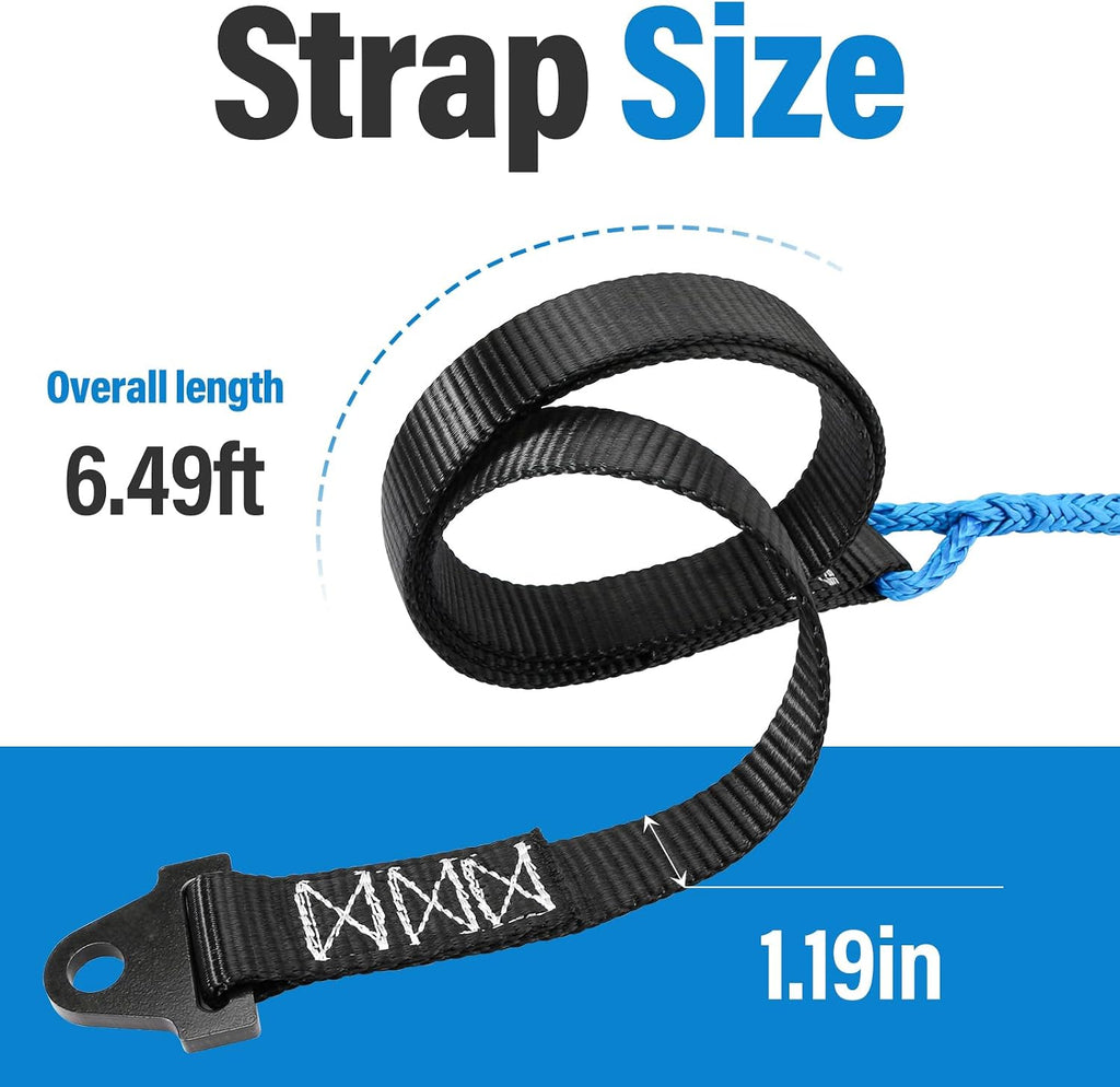 64in Plow Strap fit for ATV UTV Winch, Heavy Duty Snow Plow Lift Strap | Durable Plow Strap Use with Standard or Wide