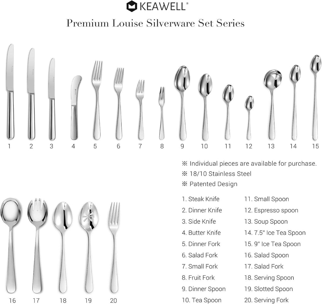 Premium Louise 9-Inch Slotted Serving Spoon (Slotted Spoon)