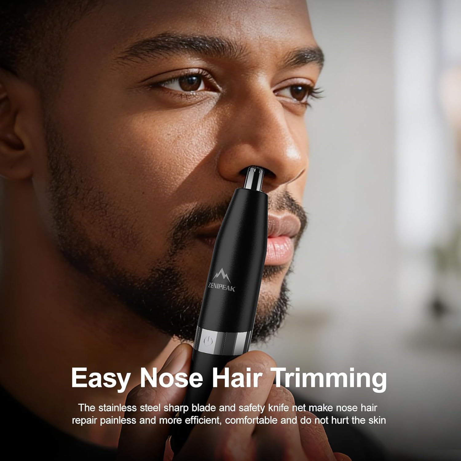 Professional Nose Hair Trimmer for Men & Women, USB-C Rechargeable Electric Ear & Nasal Clipper, Micro-Vacuum