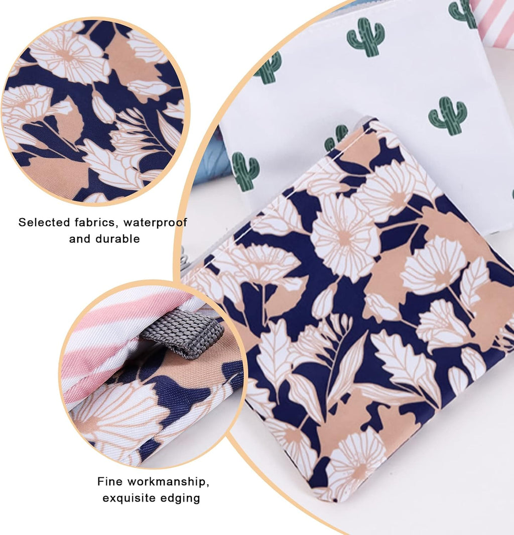 Sanitary Napkin Storage Bag,Menstrual Cup Pouch,9 Pack Portable Sanitary Napkin Pads Storage Bags Feminine
