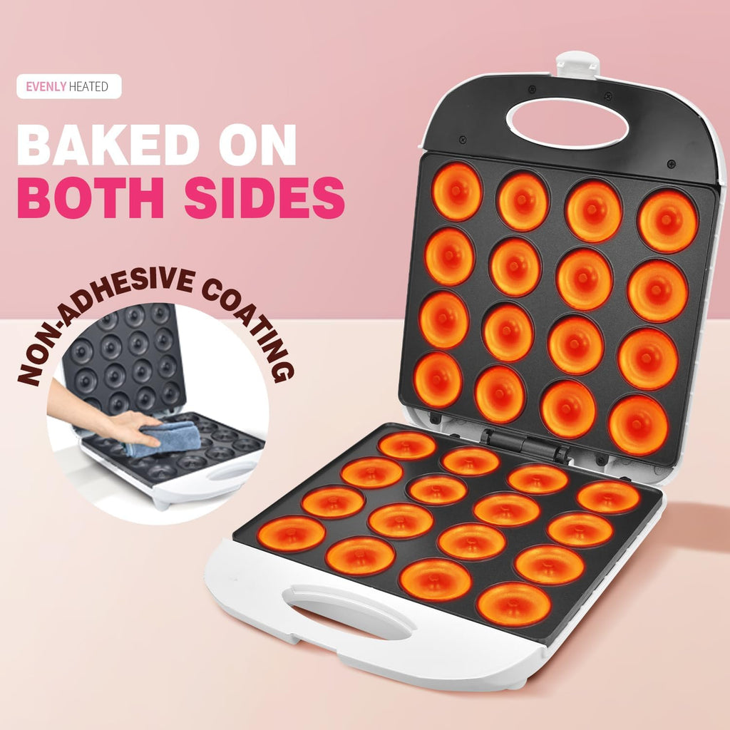 Mini Donut Maker | Non-Stick, 2 Inch, 16 Donuts, Cool-Touch