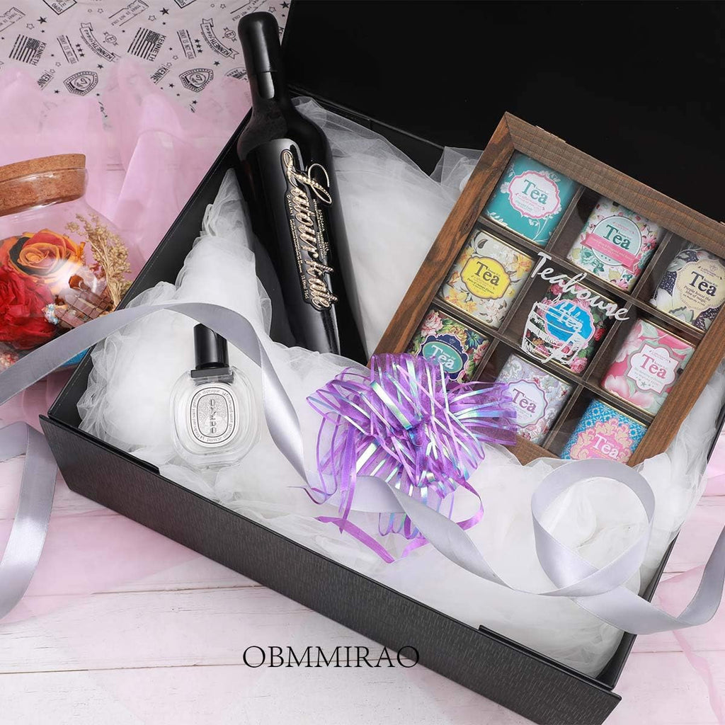 Black Magnetic Extra Large Gift Box with Lid,16.5x13x5 Inch, 2Pcs