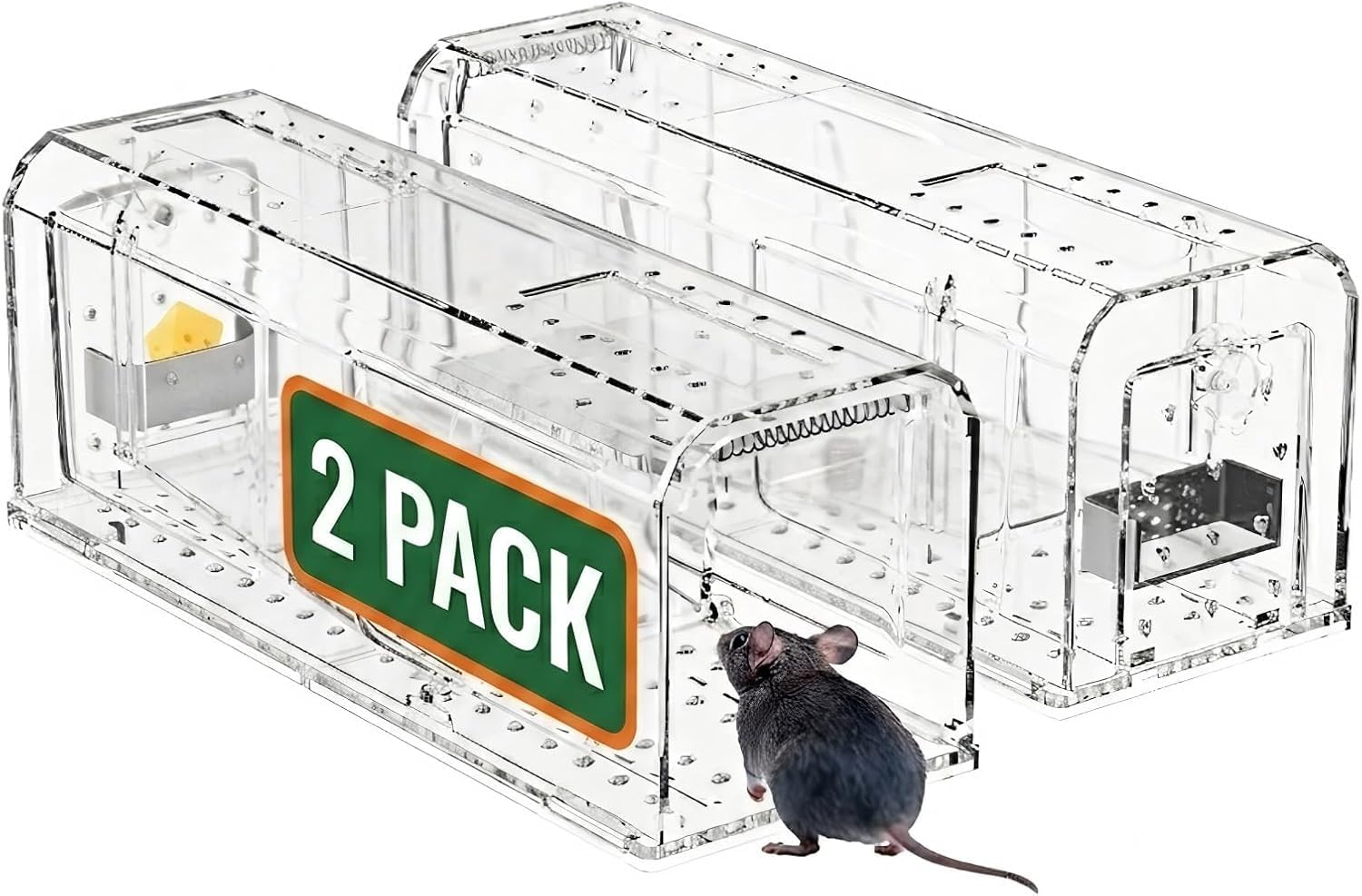 Humane Mouse Traps Indoor Outdoors for Home | Live Mouse Traps Catch and Release, No Kill Mice Traps, Reusable