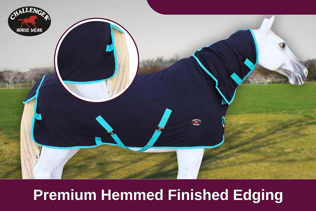 Horse Sheet Polar Fleece Cooler Exercise Blanket Wicks Moisture 4384