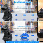 QR Industrial Bluetooth Barcode Scanner with Wireless Charging Stand, Wireless 2D 1D Bar Code Scanner Drop Protection