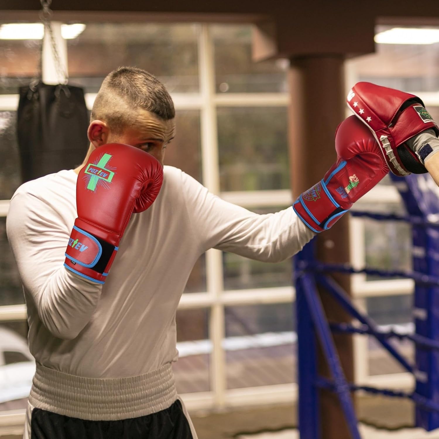 Boxing Gloves for Men & Women Professional Workout Gloves for Sparring, Heavy Bag Training - Muay Thai Focus Mitts