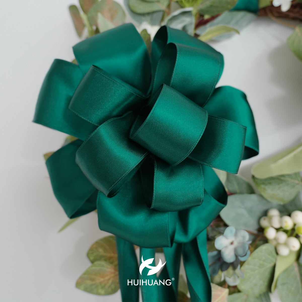 Hunter Green Satin Wired Ribbon 2.5 inch Continous 10 Yards
