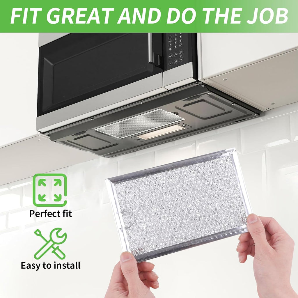 Microwave Filter Replacement, 2 Pack Vent Grease Filters 7.64" x 5.12"