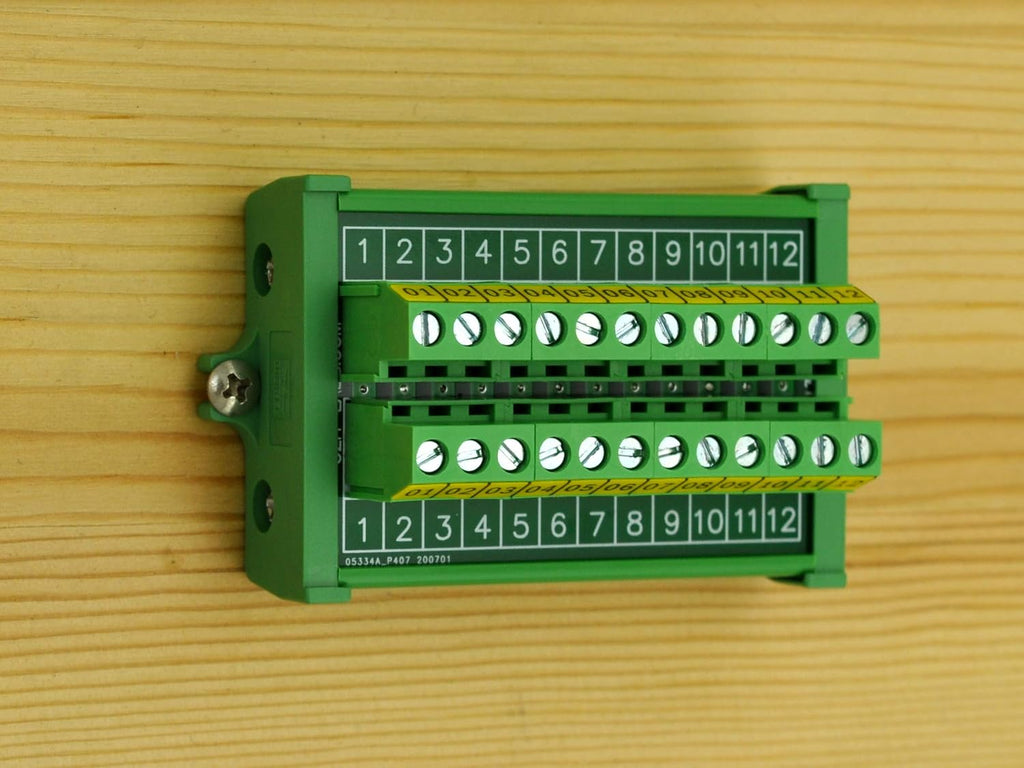 Screw Mount 24A/400V 12 Position Screw Terminal Block Distribution Module