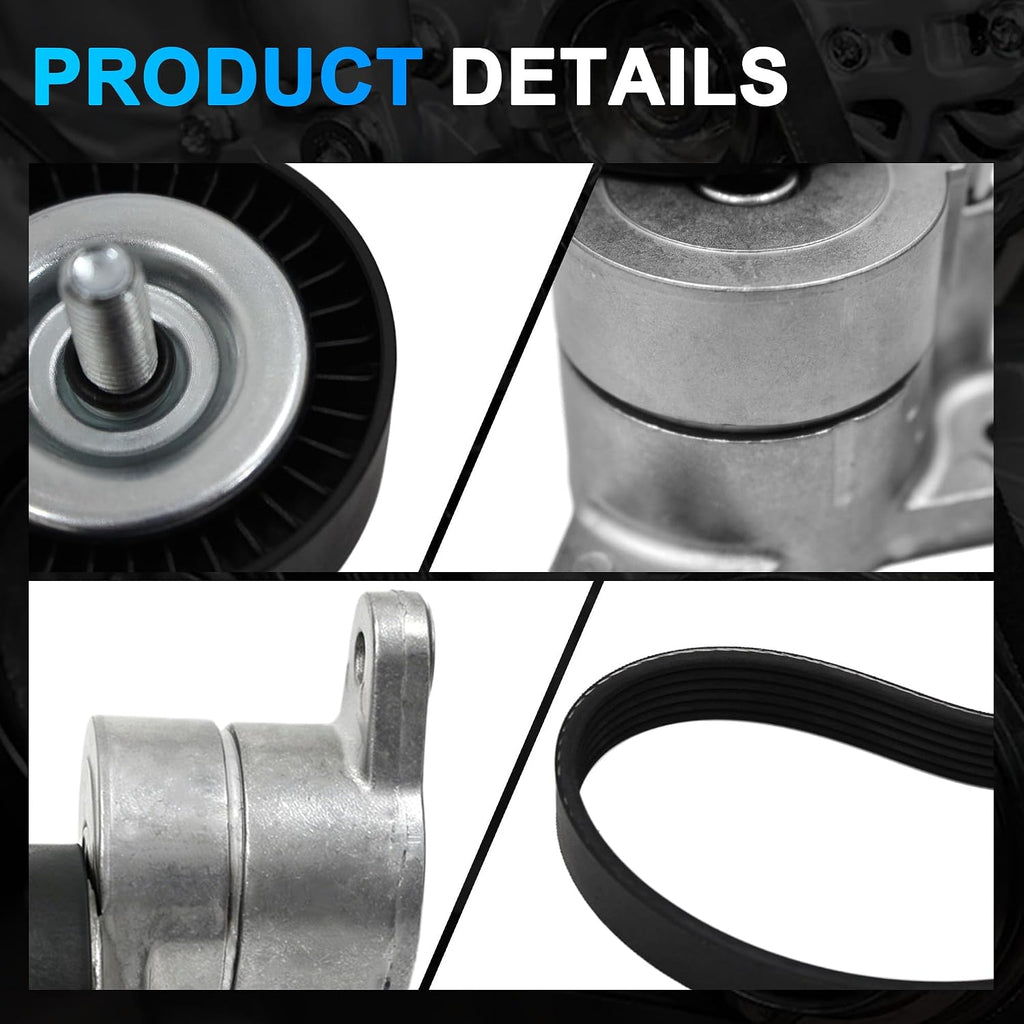 AUCERAMIC 2.0L 2.4L Engine Serpentine Belt Tensioner Idler Pulley Drive Kit