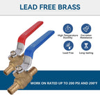 10-Pack GUOFIS 1/2-Inch PEX Crimp Full Port Ball Valve(VALVE003-10)