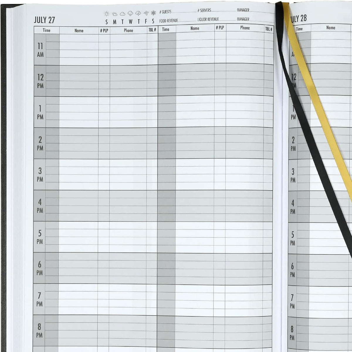 Lay Flat Reservation Book, 13.5" x 8.5"