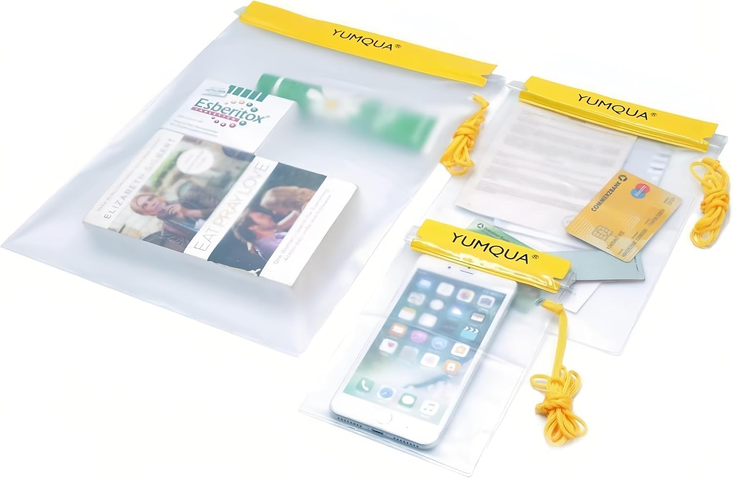 Waterproof Pouch Dry Bags Document Map Holder for Water Sport 3PACK | Clear Waterproof Bag, Screen touch Water Proof