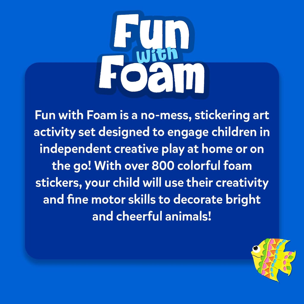 Foam Sticker Art Activity - Under The Ocean, Mess-Free Fun for Kids, 800+ 3D Foam Stickers, DIY Felt Craft Kits