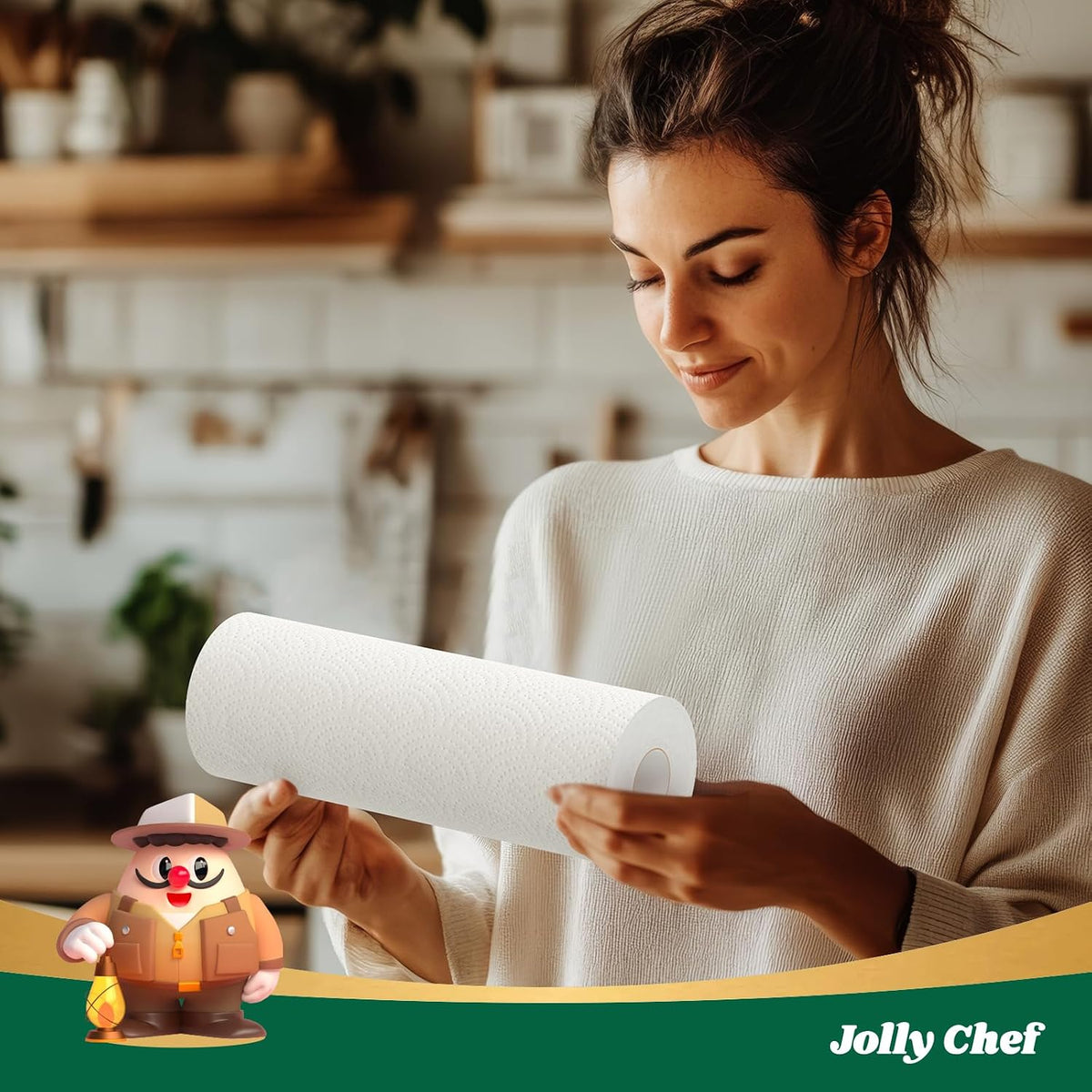Bamboo Paper Towels, White, 8 Rolls, 2 Ply, 120 Sheets
