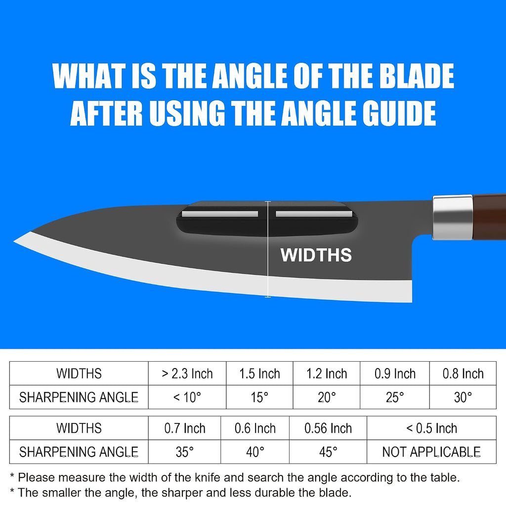 Knife Sharpening Stone 1000/6000 Grit with Base & Angle Guide | Dual Premium Whetstone with NonSlip Bamboo Base