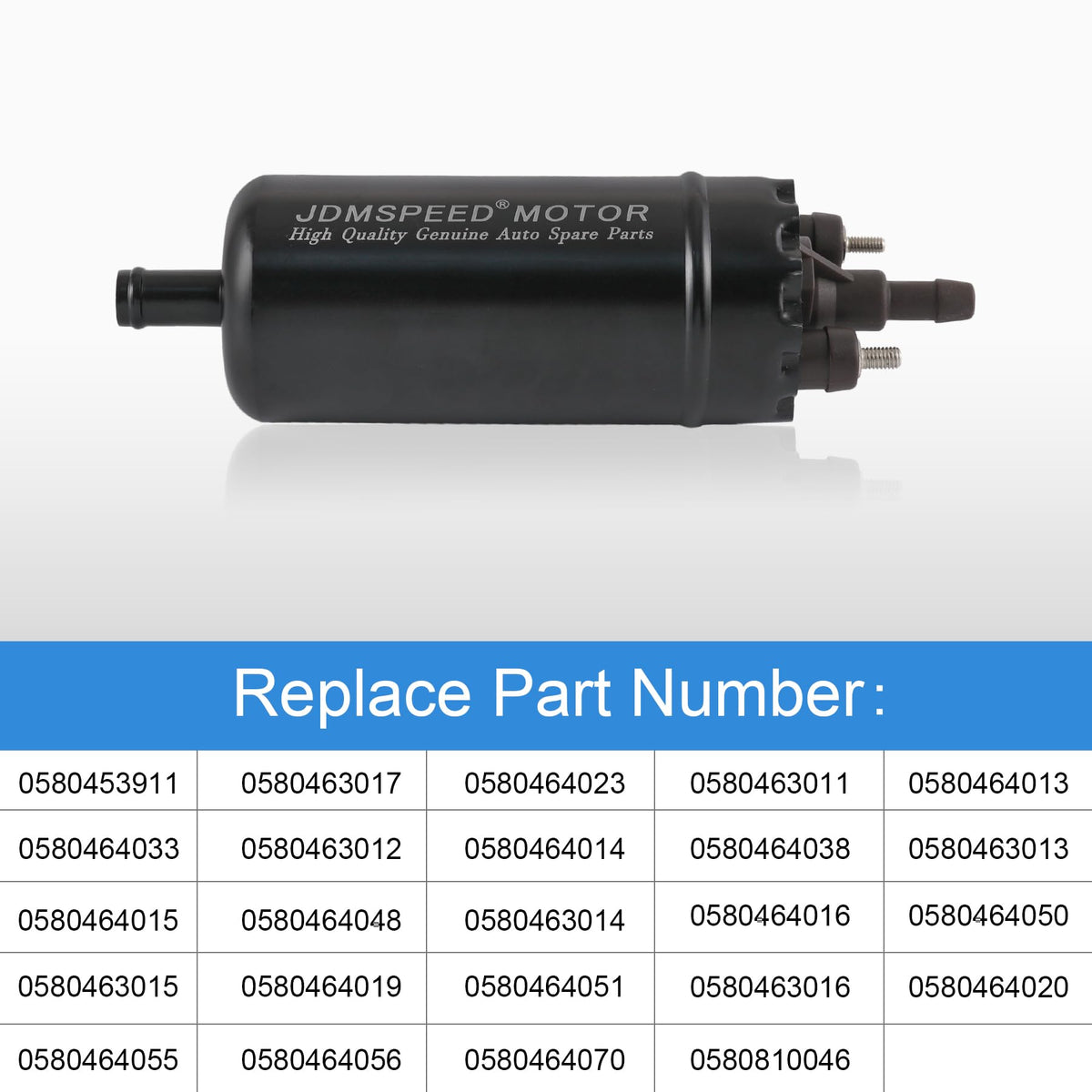Universal External Inline High Pressure Fuel Pump 12V 0580463016 Black