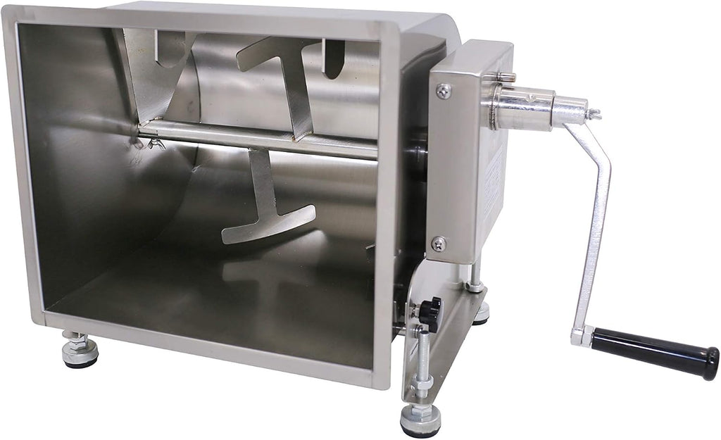 Commercial Stainless Steel 16.5-Pound/10-Liter Capacity Tilt Tank Manual Meat Mixers,(Mixing Maximum 16.5-Pound for
