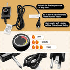 1500 Watt Heating Element Compatible with Masterbuilt Electric Smoker and Grill, with Adjustable Thermostat Cord Controller, Replacement Parts for Masterbuilt Smokers & Turkey Fryers