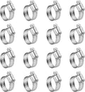 Stainless Steel Hose Clamps - 16 Pack Worm Gear Drive Hose Clamps SAE 10 Clamping Range of 1/2'' to 1-1/16''