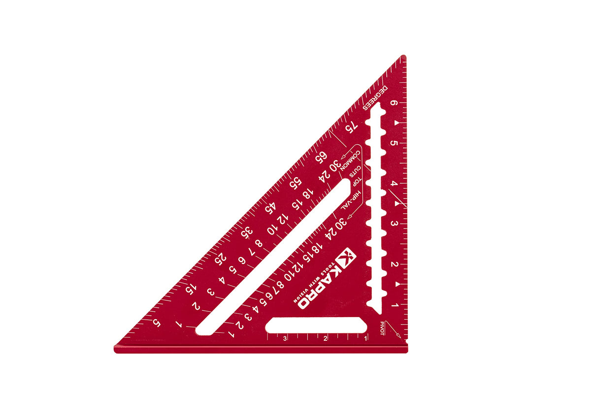Kapro 446 High Definition Anodized Rafter Square - Red - 7 Inch