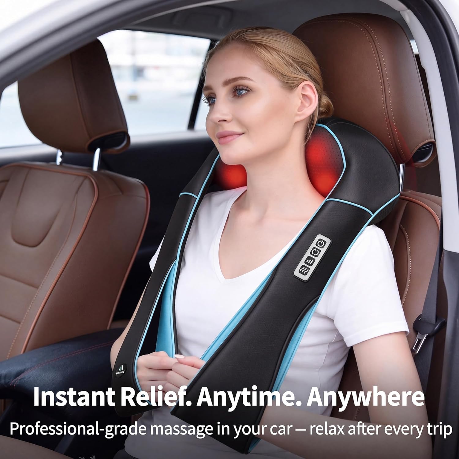 Fathers Day Dad Gifts, Shiatsu Neck Massager with Heat for Pain Relief Deep Tissue – Christmas Gift for Women, Men