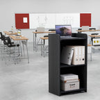 Podium Stand - Portable Podium Stand with 4 Rolling Wheels, Pulpits for Churches with Adjustable Shelf, Hostess