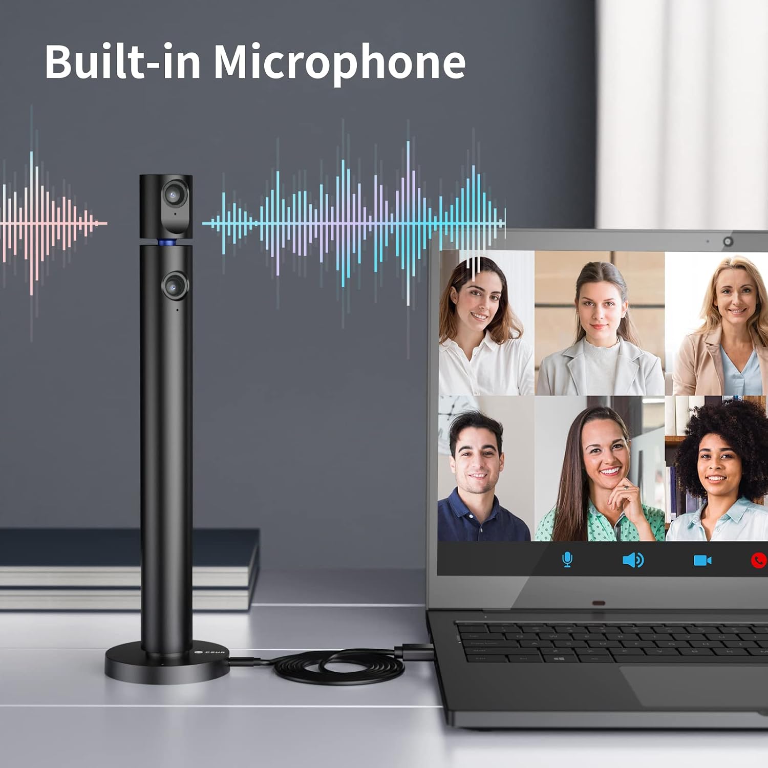 Halo X Pro Dual Webcam for PC, 1080P Web Camera with Microphone | USB Camera for Computer, 90° View, Plug & Play