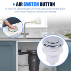Fuoequl 16A On Off Push Button Switch for Jetted Whirlpool Jet White