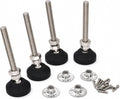 M10 Adjustable Leveling Feet, 4 Pack, 20° Swivel Base with T-Nuts