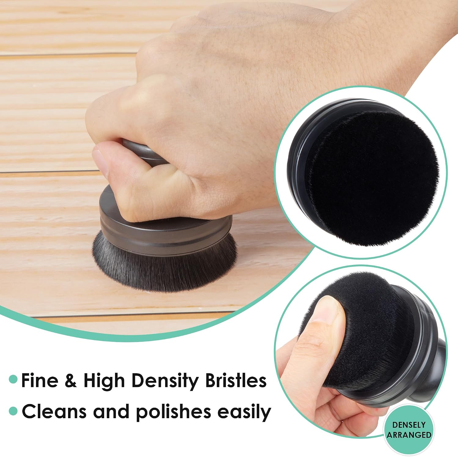 2 Pack Car Tire Shine Applicator Brush with Seal Cover Included | Automotive Tire Dressing Applicator, Detailing and