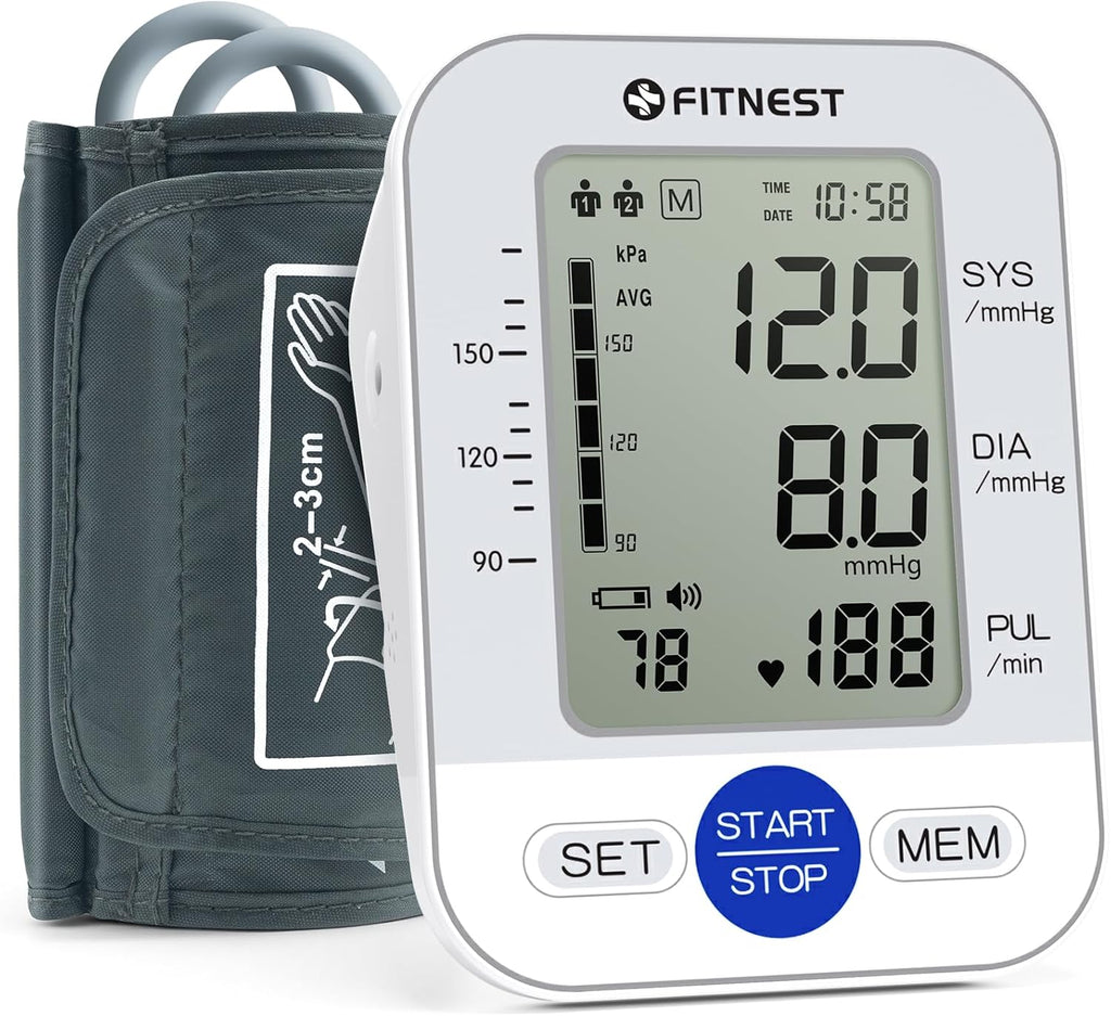 Blood Pressure Monitor, Automatic Digital Upper Arm BP Machine for Home Use