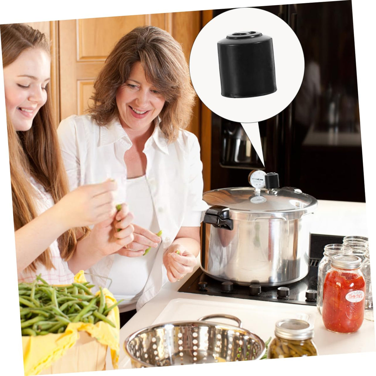 Pressure Cooker Steam Valve Replacement for Lids, Black Caps