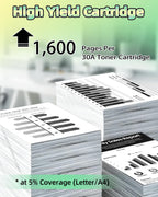 30A Toner Cartridge Black CF230A 4PK Compatible for HP M227fdw