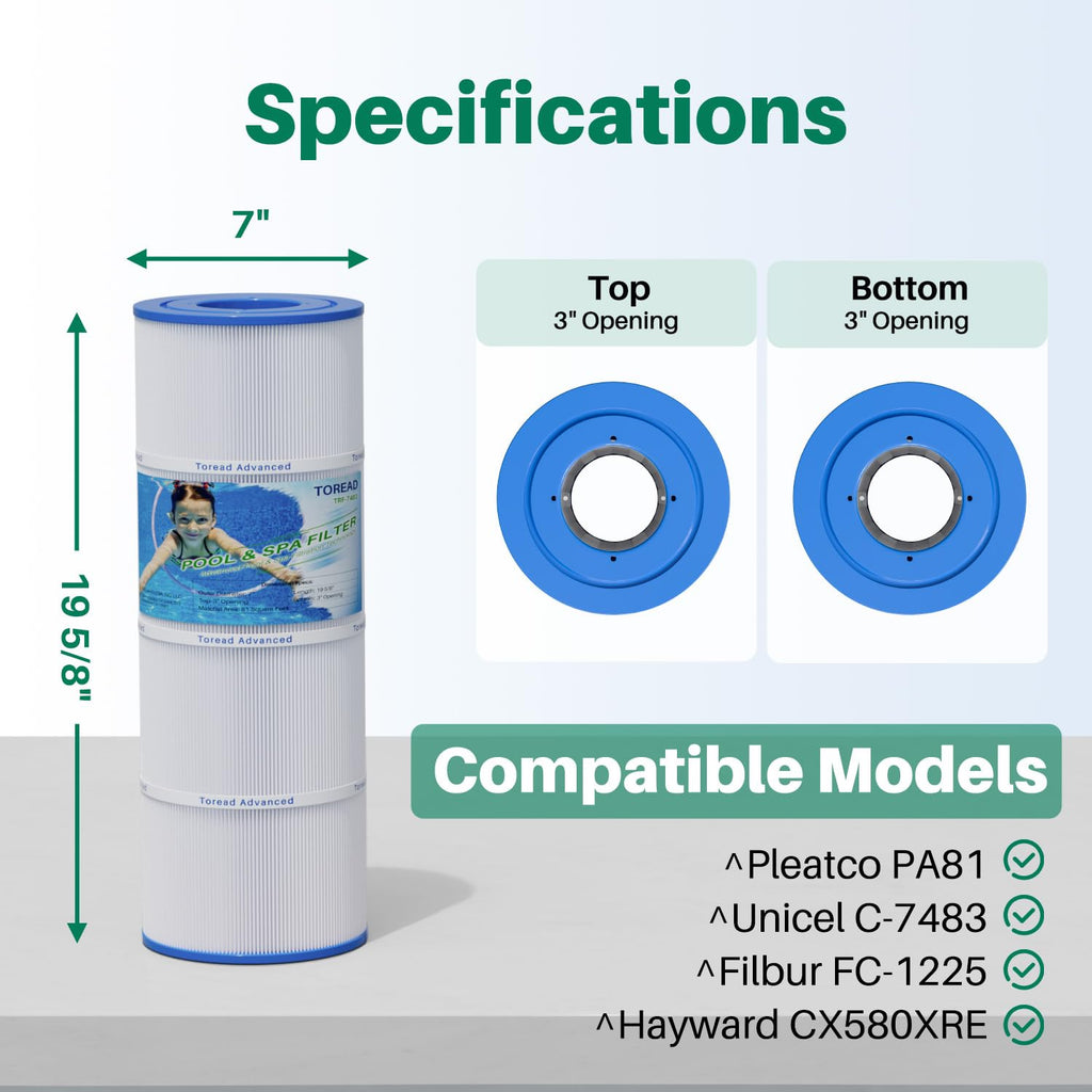 PA81 Pool Filter Replacement for Hayward SwimClear C3020, C3025, C3030