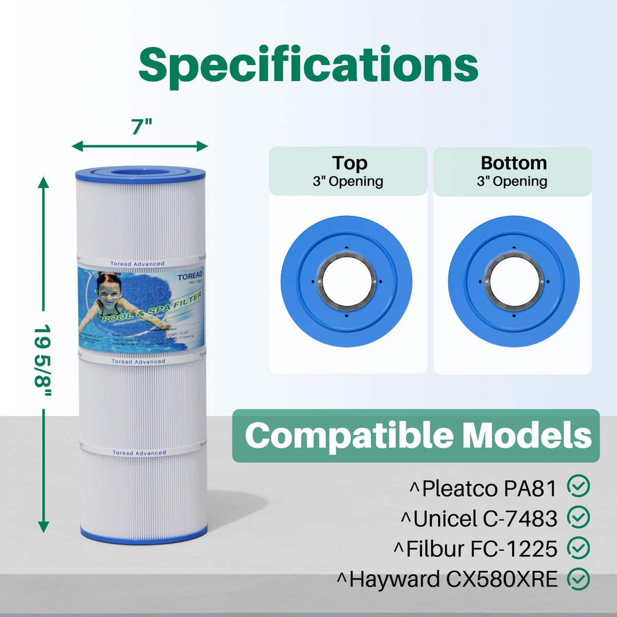PA81 Pool Filter Replacement for Hayward SwimClear C3020, C3025, C3030