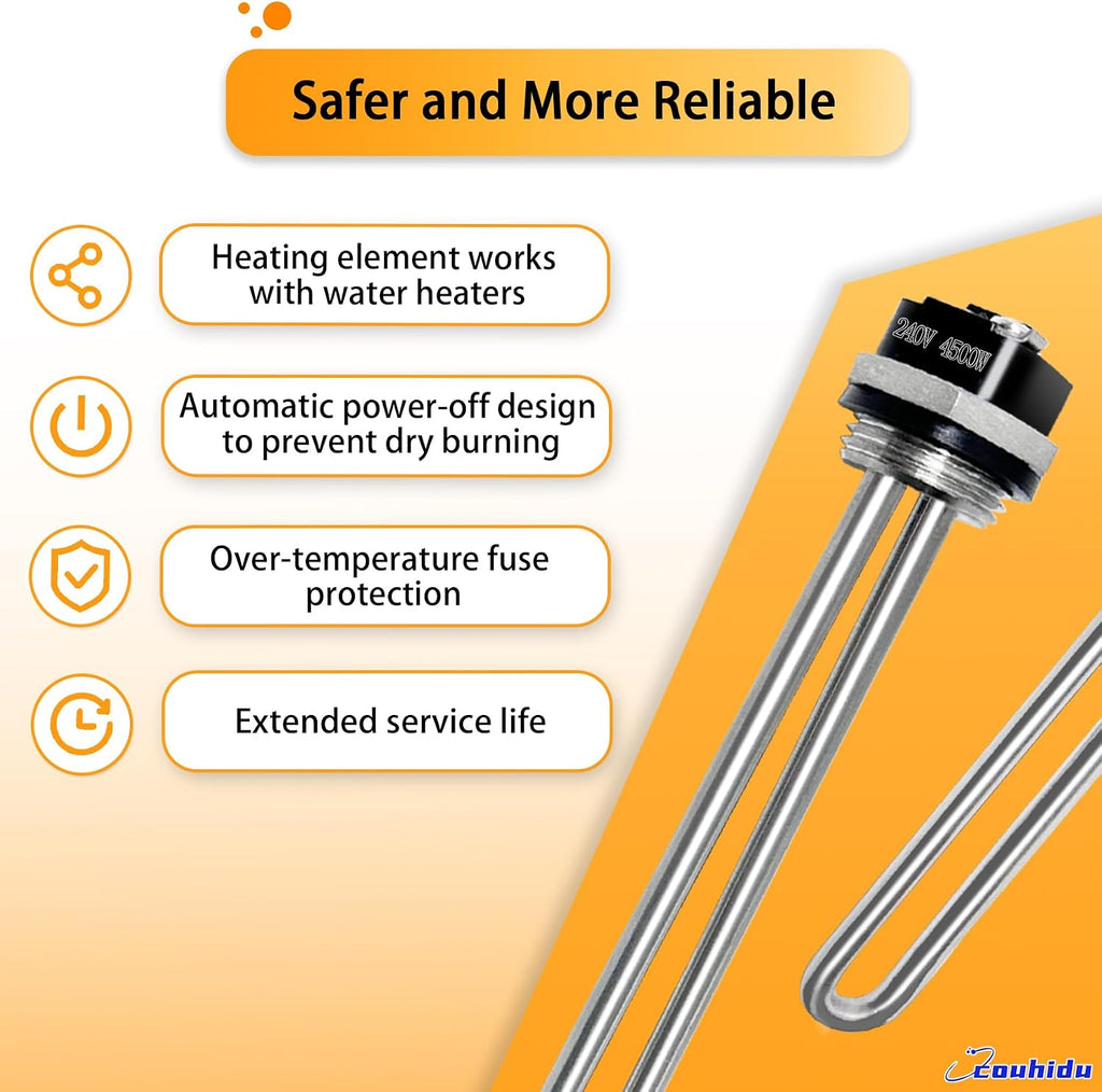 Upgraded 100108283 Heater Element Fits AO Smith 4.5KW 240V Water Heating