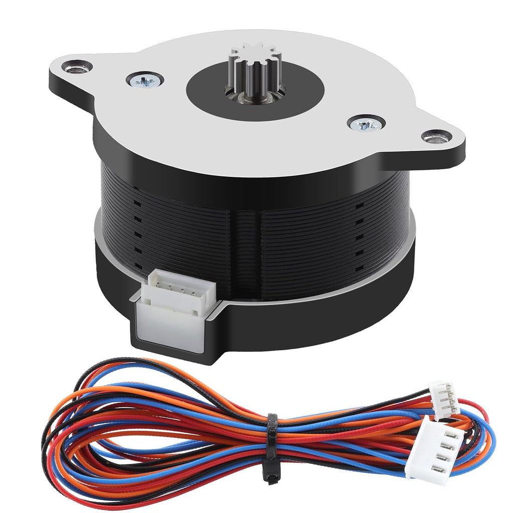 NEMA 14 Stepper Motor, 36mm Pancake Stepper Motor for 3D Printer, 10Teeth Extruder Circular Stepper Motors, 2-Phase 4-Wire 100mN・m Compatible with Voron 2.4/Trident/Switchwire & Galileo Extruder