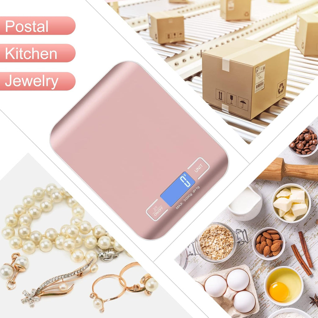 Digital Shipping Scale,Stainless Steel Panel, Accurate Portable Postal Scale for Packages, Small Business,Kitchen