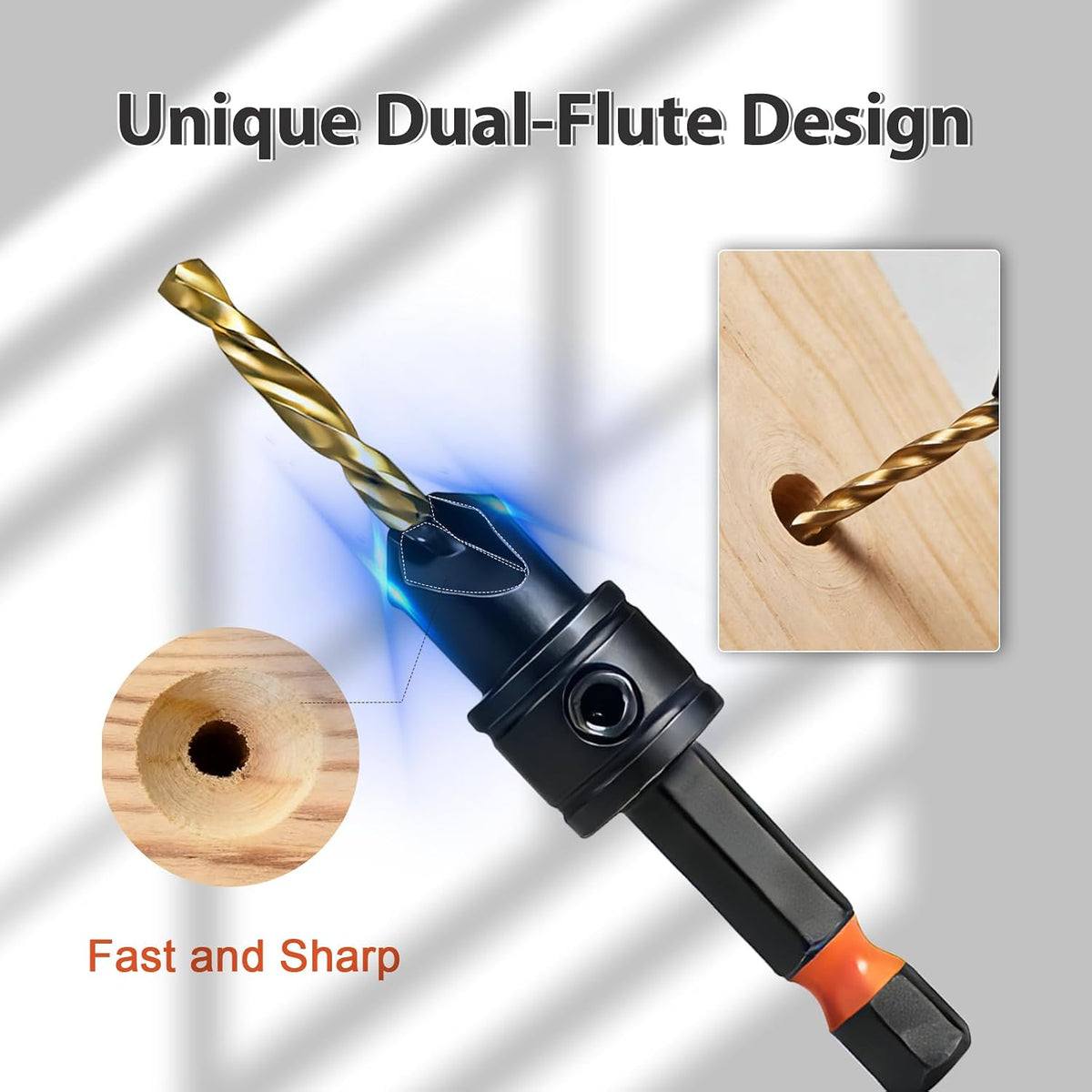 12 Pcs Adjustable Countersink Drill Bit Set