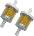 2 Pack 1/4 Inline Fuel Filter for Briggs Stratton Kawasaki Lawn Mower