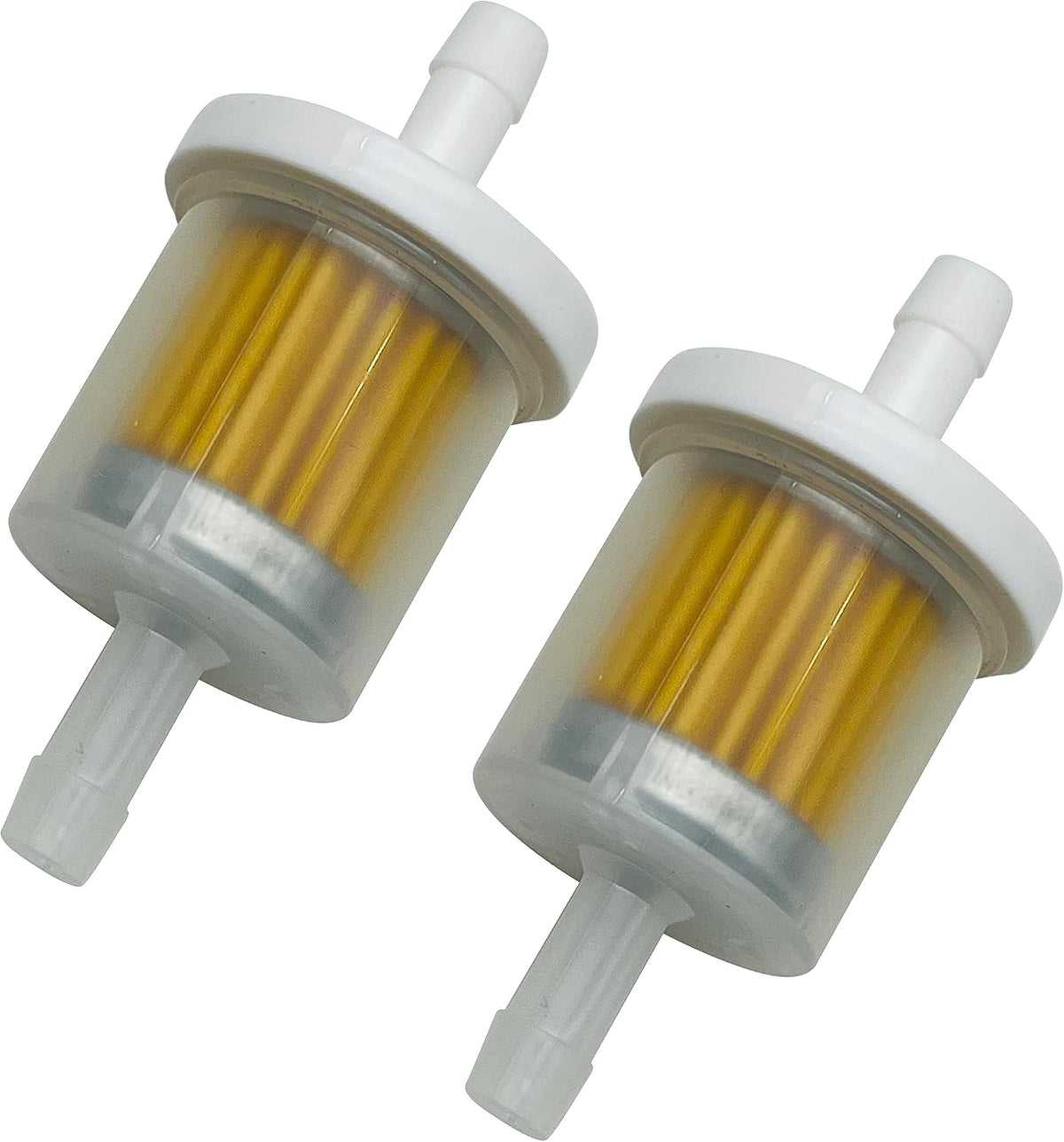 2 Pack 1/4 Inline Fuel Filter for Briggs Stratton Kawasaki Lawn Mower