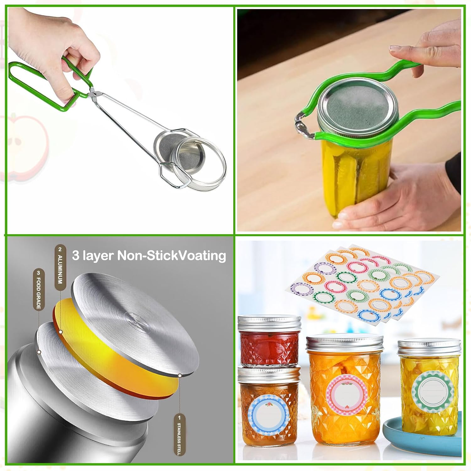 Canning Pot Water Bath Canner 20quart Stock Pot, Stainless Steel Canning Supplies Starter Kit Canner Tools Beginners