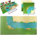 Grassland Rivers Pattern Baseplate 10" x 10" - Building Brick Base Plate Perfect Combination with Major Brands,for